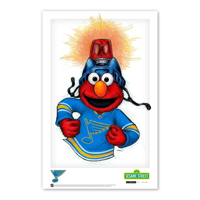 Elmo St. Louis Blues 11" x 17" Sesame Street Poster Print