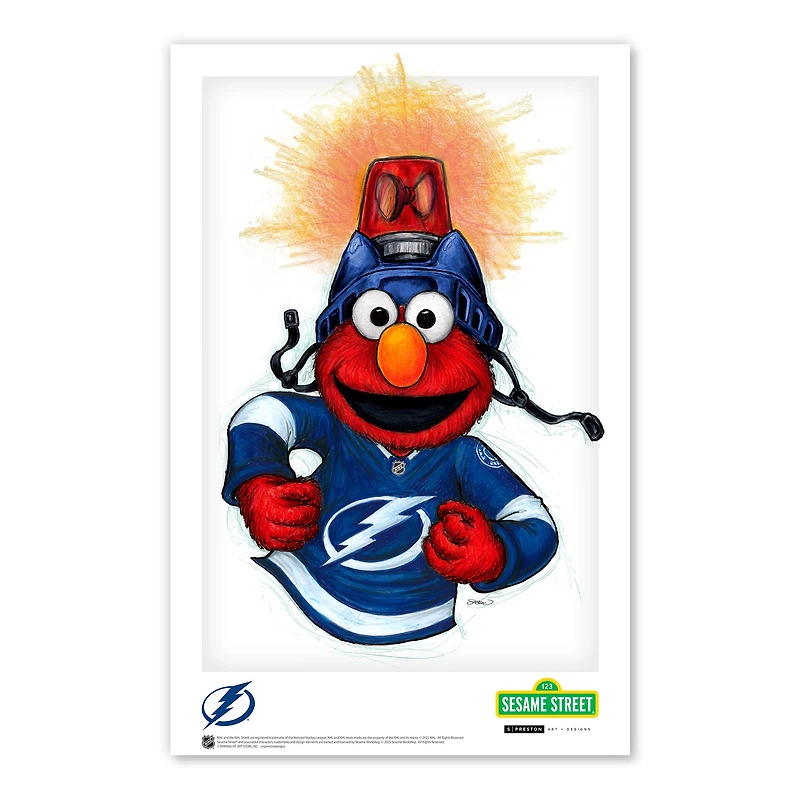 Elmo Tampa Bay Lightning 11" x 17" Sesame Street Poster Print