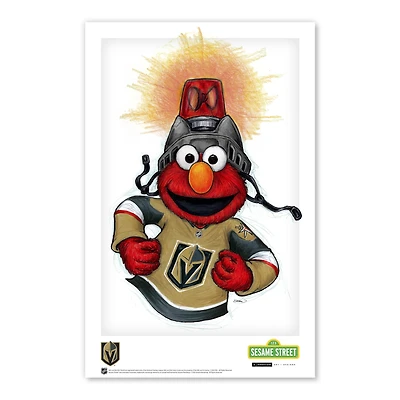 Elmo Vegas Golden Knights 11" x 17" Sesame Street Poster Print