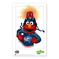 Elmo Columbus Blue Jackets 11" x 17" Sesame Street Poster Print