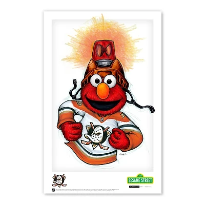 Elmo Anaheim Ducks 11" x 17" Sesame Street Poster Print