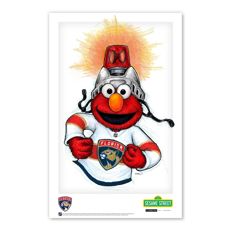 Elmo Florida Panthers 11" x 17" Sesame Street Poster Print