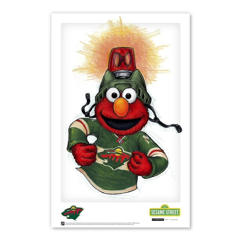 Elmo Minnesota Wild 11" x 17" Sesame Street Poster Print