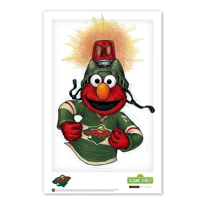 Elmo Minnesota Wild 11" x 17" Sesame Street Poster Print