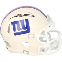 Jaxson Dart New York Giants Autographed Riddell Retro Speed Mini Helmet