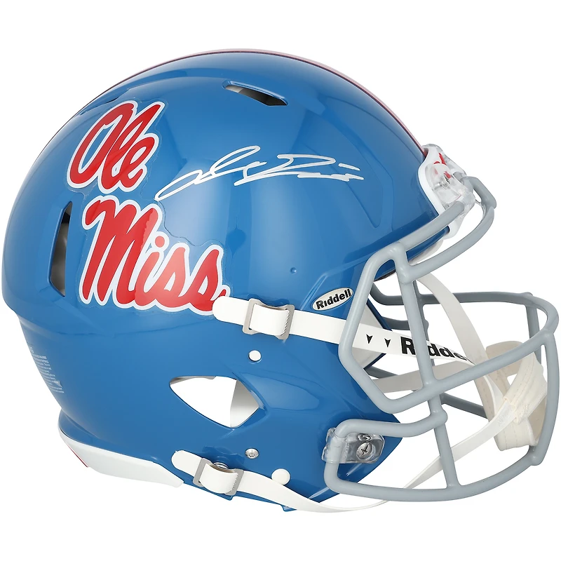 Jaxson Dart Ole Miss Rebels Autographed Riddell Powder Blue Speed Authentic Helmet