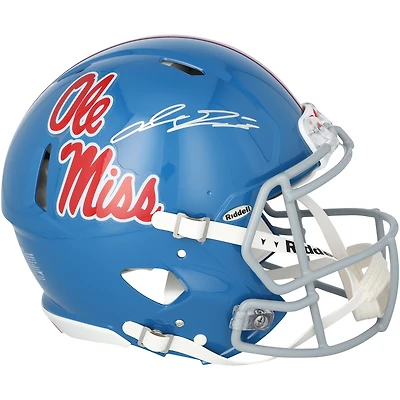 Jaxson Dart Ole Miss Rebels Autographed Riddell Powder Blue Speed Authentic Helmet