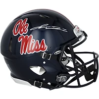 Jaxson Dart Ole Miss Rebels Autographed Riddell Navy Speed Authentic Helmet