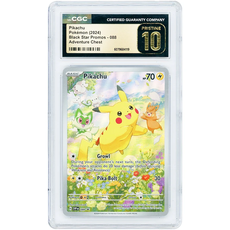 Pikachu 2024 Scarlet & Violet Black Star Promo #88 CGC Authenticated Pristine 10 Card