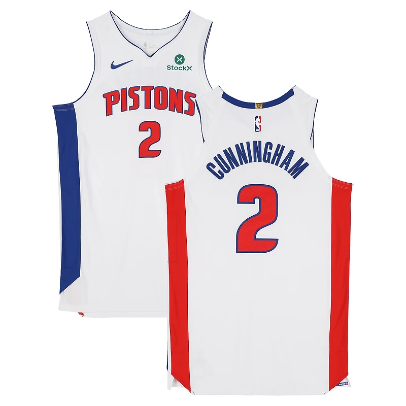 Cade Cunningham Detroit Pistons Game-Used #2 White Nike Jersey vs. Orlando Magic on April 22, 2026 - Size 52+6