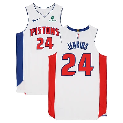 Daniss Jenkins Detroit Pistons Game-Used #24 White Nike Jersey vs. Orlando Magic on April 22, 2026 - Size 48+4