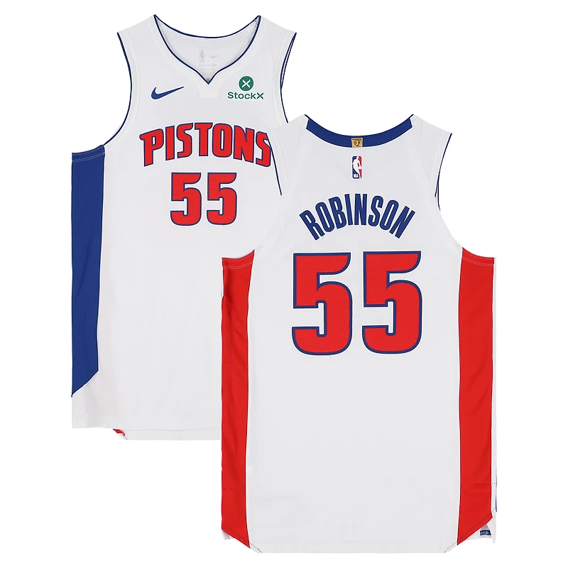 Duncan Robinson Detroit Pistons Game-Used #55 White Nike Jersey vs. Orlando Magic on April 22, 2026 - Size 50+4
