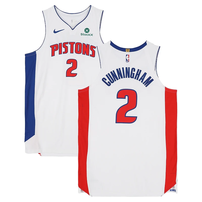 Cade Cunningham Detroit Pistons Game-Used #2 White Nike Jersey vs. Orlando Magic on April 25, 2026 - Size 52+6