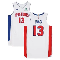 Isaac Jones Detroit Pistons Game-Used #13 White Nike Jersey vs. Indiana Pacers on April 12, 2026 - Size 52+6