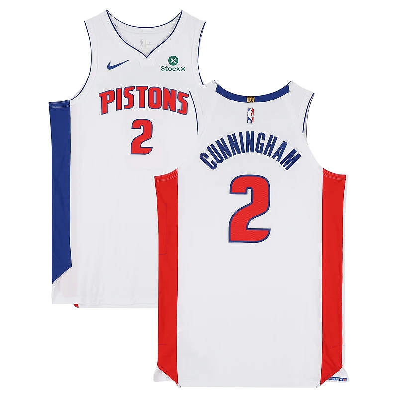 Cade Cunningham Detroit Pistons Game-Used #2 White Nike Jersey vs. Orlando Magic on April 25 and 27, 2026 - Size 52+6