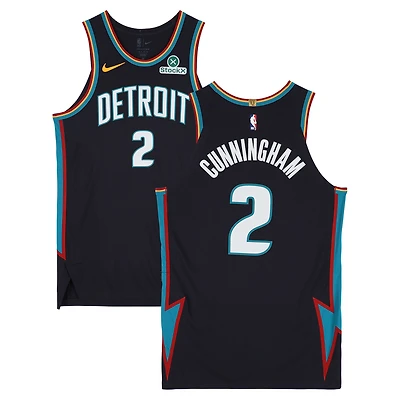 Cade Cunningham Detroit Pistons Game-Used #2 Black Nike City Edition Jersey vs. Charlotte Hornets on April 10, 2026 - Size 50+4