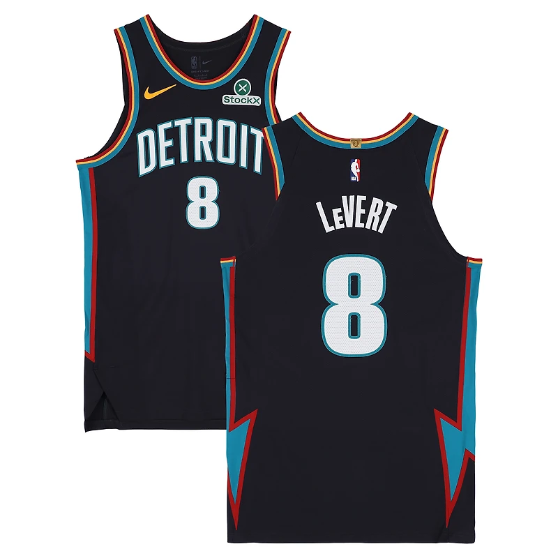 Caris LeVert Detroit Pistons Game-Used #8 Black Nike City Edition Jersey vs. Charlotte Hornets on April 10, 2026 - Size 48+4