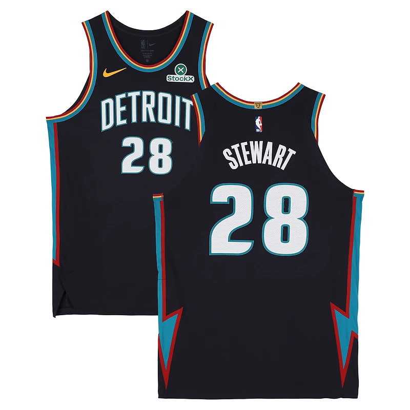 Isaiah Stewart Detroit Pistons Game-Used #28 Black Nike City Edition Jersey vs. Charlotte Hornets on April 10, 2026 - Size 54+4