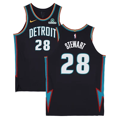 Isaiah Stewart Detroit Pistons Game-Used #28 Black Nike City Edition Jersey vs. Charlotte Hornets on April 10, 2026 - Size 54+4