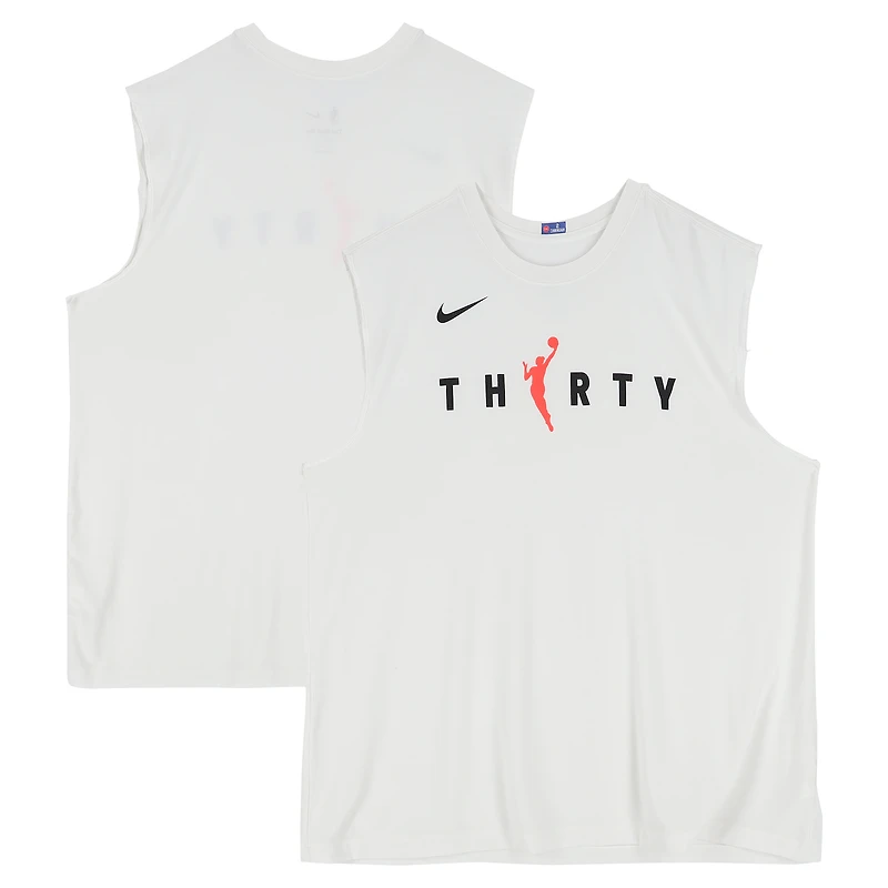 Cade Cunningham Detroit Pistons Player-Worn White Nike WNBA Sleeveless Shirt from the 2025-26 NBA Season - Size XL