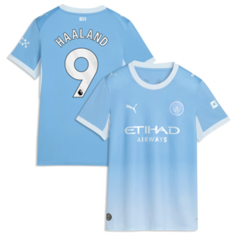 Women's Puma Erling Haaland Light Blue Manchester City 2026/27 Home Replica Jersey