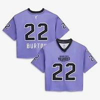 Women's FISLL Veronica Burton Violet Golden State Valkyries Cropped Football Jersey