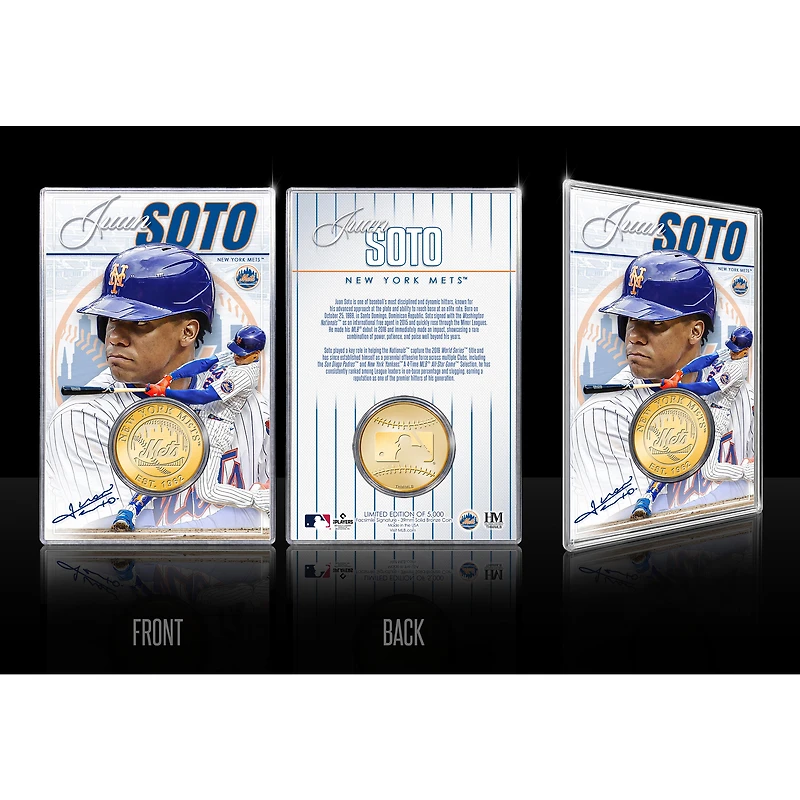 Highland Mint Juan Soto New York Mets Limited Edition Bronze Coin Card with Acrylic Holder