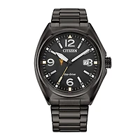 Men's Citizen Watch Black Arizona State Sun Devils Eco-Drive Sport Casual Stainless Steel Black Dial Bracelet Watch