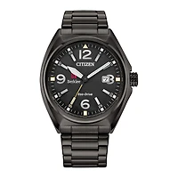 Men's Citizen Watch Black Berklee College of Music Eco-Drive Sport Casual Stainless Steel Black Dial Bracelet Watch