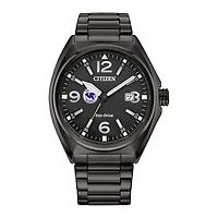 Men's Citizen Watch Black High Point Panthers Eco-Drive Sport Casual Stainless Steel Black Dial Bracelet Watch