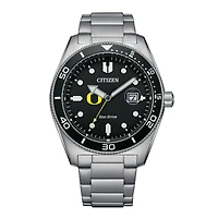Men's Citizen Watch Silver Oregon Ducks Eco-Drive Sport Casual Stainless Black Dial Steel Watch