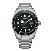Men's Citizen Watch Silver Yale Bulldogs Eco-Drive Sport Casual Stainless Black Dial Steel Watch