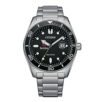 Men's Citizen Watch Silver Berklee College of Music Eco-Drive Sport Casual Stainless Black Dial Steel Watch