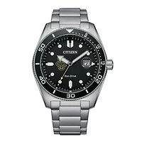Men's Citizen Watch Silver UC Irvine Anteaters Eco-Drive Sport Casual Stainless Black Dial Steel Watch