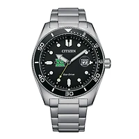 Men's Citizen Watch Silver Marshall Thundering Herd Eco-Drive Sport Casual Stainless Black Dial Steel Watch
