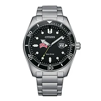 Men's Citizen Watch Silver UNLV Rebels Eco-Drive Sport Casual Stainless Black Dial Steel Watch