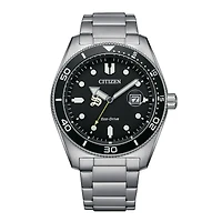 Men's Citizen Watch Silver Sewanee Tigers Eco-Drive Sport Casual Stainless Black Dial Steel Watch