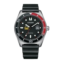 Men's Citizen Watch Black Cal Bears Eco-Drive Sport Casual Black Dial Watch with Polyurethane Strap