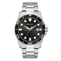 Men's Bulova Silver Elon Phoenix Sport Stainless-Steel Bracelet Watch