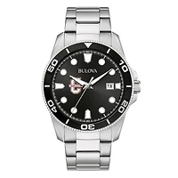 Men's Bulova Silver Charleston Cougars Sport Stainless-Steel Bracelet Watch