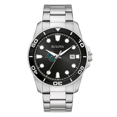 Men's Bulova Silver Coastal Carolina Chanticleers Sport Stainless-Steel Bracelet Watch