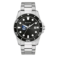 Men's Bulova Silver Creighton Bluejays Sport Stainless-Steel Bracelet Watch