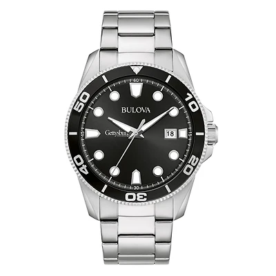 Men's Bulova Silver Gettysburg Bullets Sport Stainless-Steel Bracelet Watch