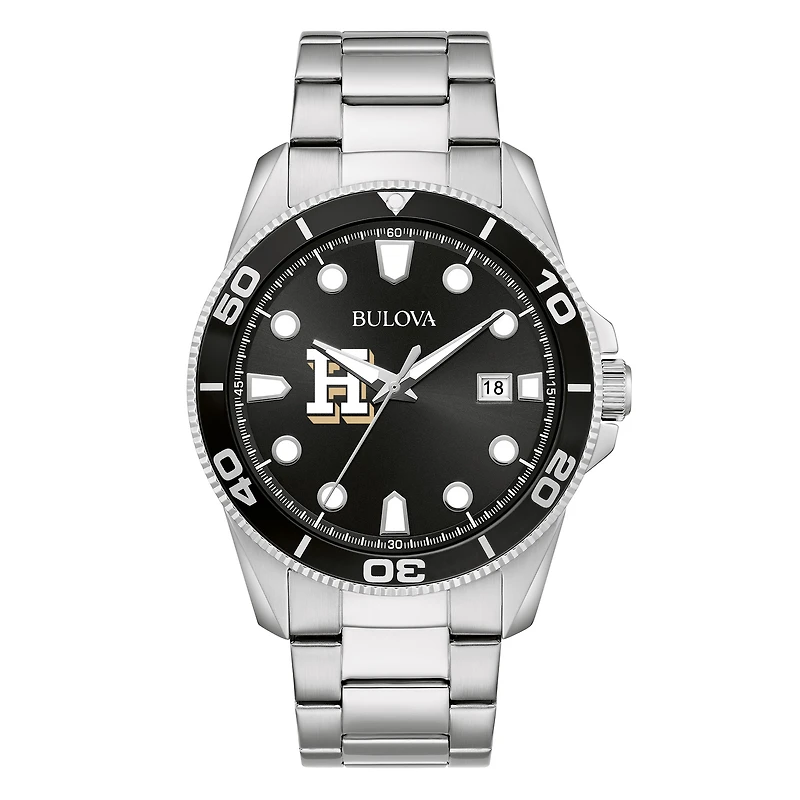 Men's Bulova Silver Hamilton Continentals Sport Stainless-Steel Bracelet Watch
