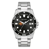 Men's Bulova Silver Iowa State Cyclones Sport Stainless-Steel Bracelet Watch