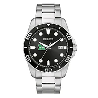 Men's Bulova Silver Marshall Thundering Herd Sport Stainless-Steel Bracelet Watch