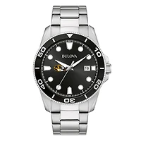 Men's Bulova Silver Missouri Tigers Sport Stainless-Steel Bracelet Watch