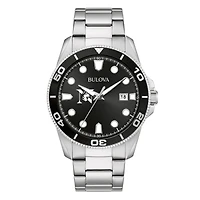 Men's Bulova Silver Northeastern Huskies Sport Stainless-Steel Bracelet Watch