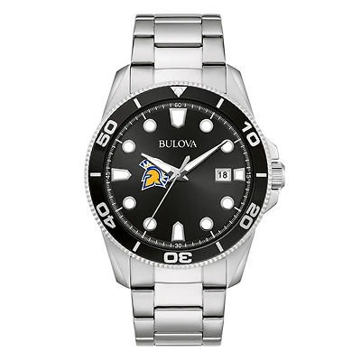 Men's Bulova Silver San Jose State Spartans Sport Stainless-Steel Bracelet Watch