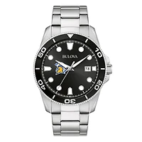Men's Bulova Silver San Jose State Spartans Sport Stainless-Steel Bracelet Watch